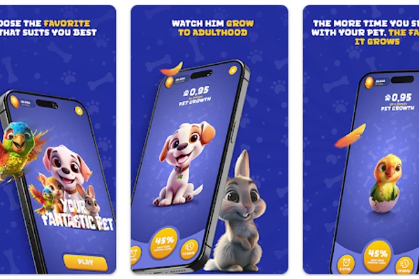 REVELADO: App de Pets que Paga uma Renda Extra 1 Captura de tela do app de renda extra: Grow Your Fantastic Pet